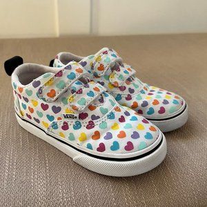 Vans Toddler Girls Multi Color Hearts Velcro Size 7